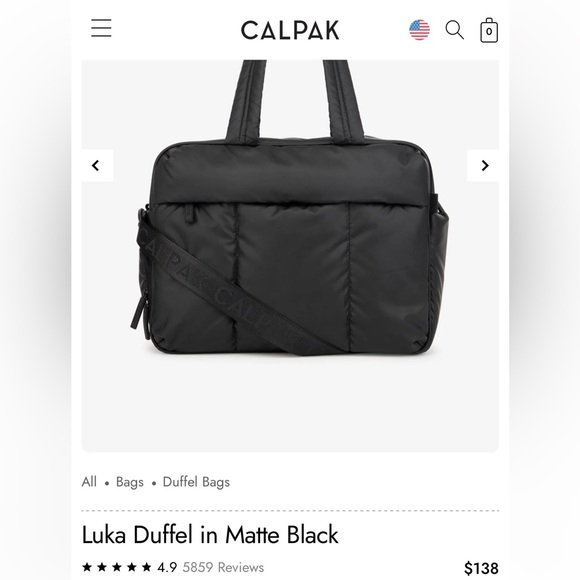 Calpak Luka Duffel in Matte Black - Picture 1 of 5